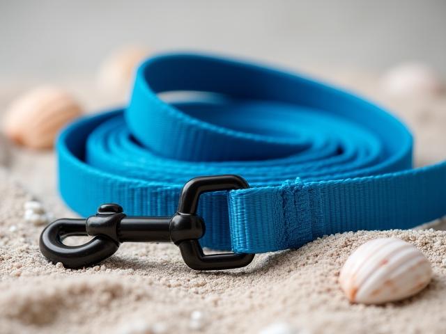 Waterproof dog leash in Pacific Blue