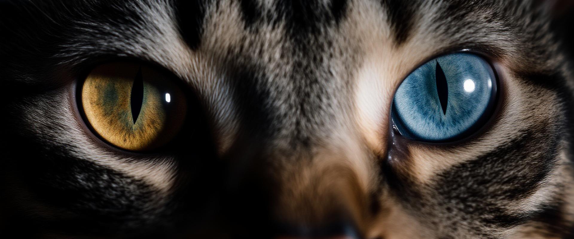 Extreme close up of a cat's golden eyes